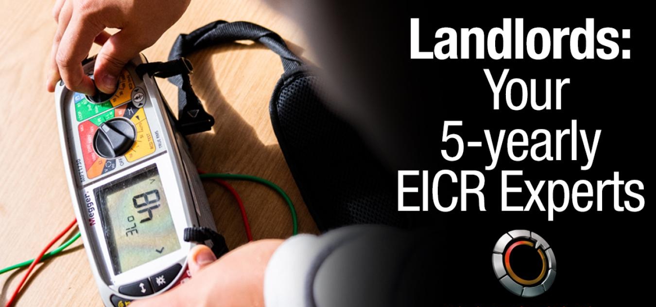 Commercial EICR certificate London electrician carrying out inspection and testing